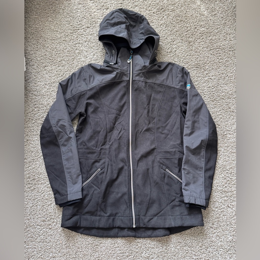 KUHL Projekt Women's Jacket Hoodie Size Large Grey Full Zip Hooded Lightweight